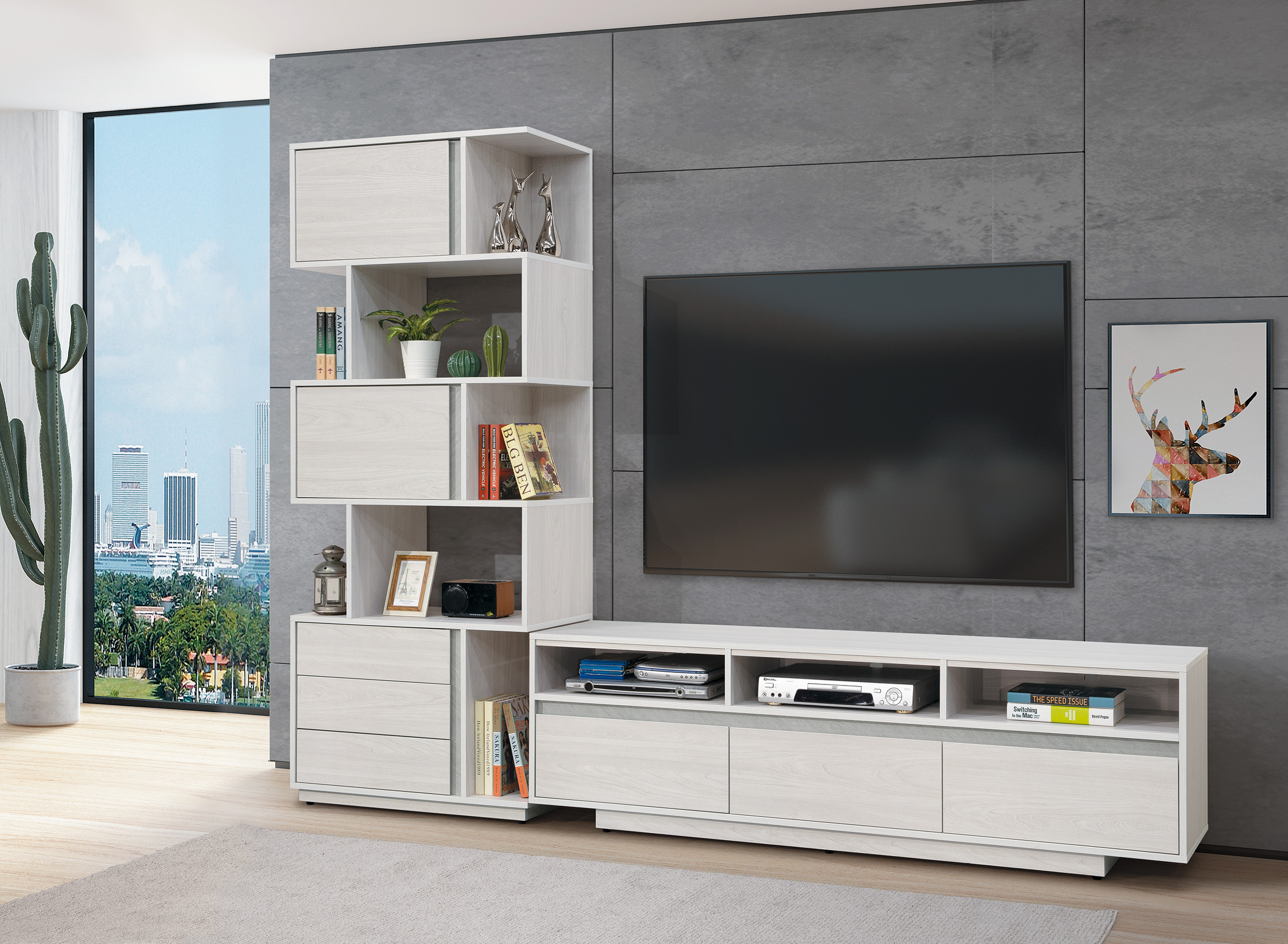 沃克2.7尺展示書櫃(左)｜書櫃｜太子居家嘉義門市