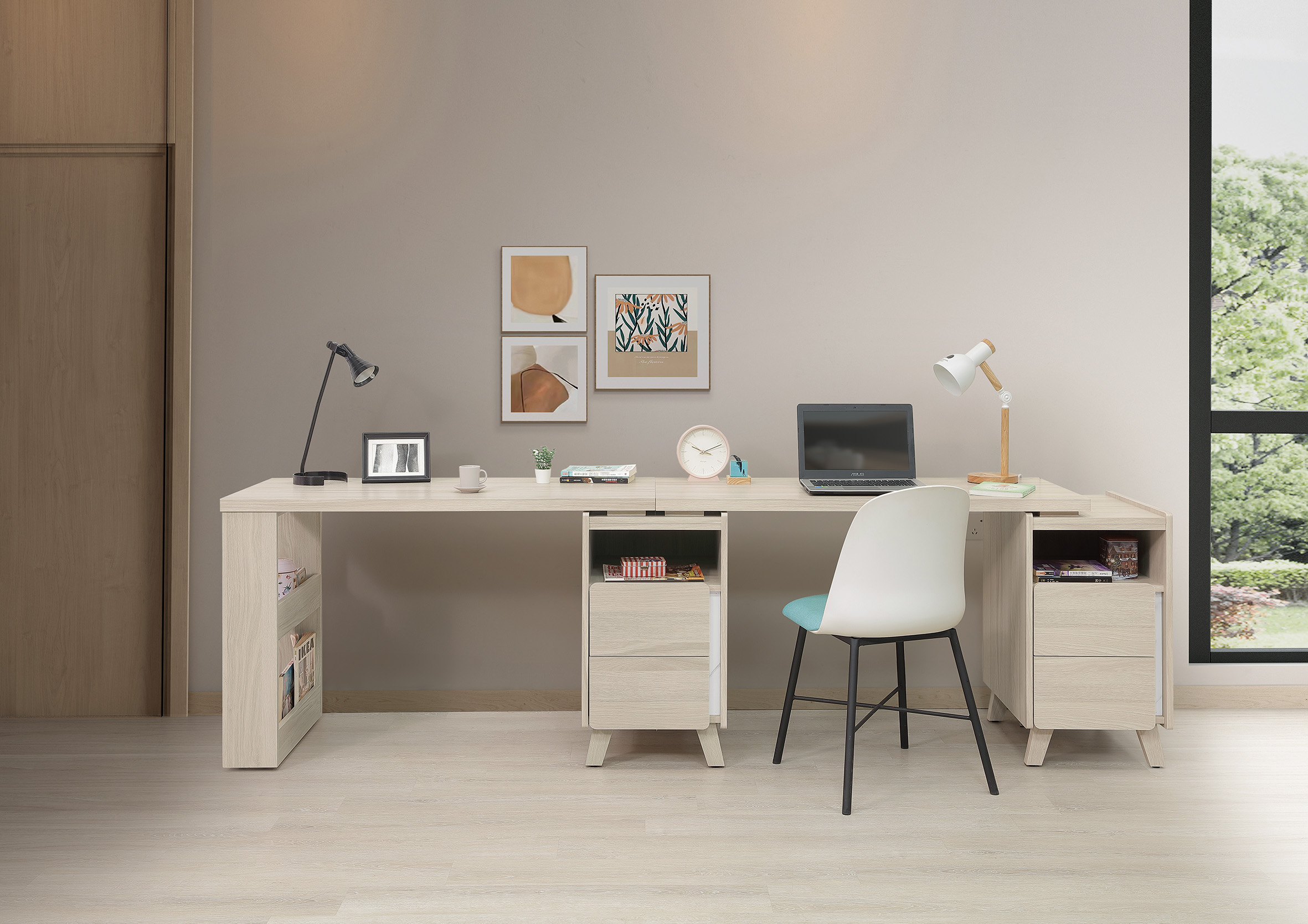 萊米克9尺雙人書桌組｜書桌｜太子居家嘉義門市
